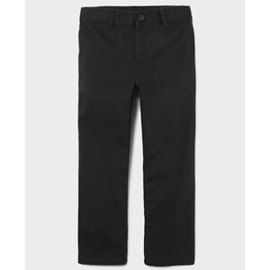 3 Pairs - Boys' Uniform Stretch Relaxed Straight Chino Pants - Black SZ 18